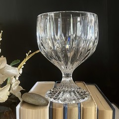 Mikasa Park Lane Vintage Clear Blown Lead Crystal Water Wine Glass Goblet