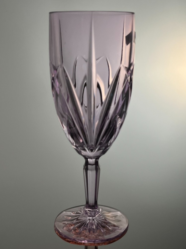 Lovely BROOKSIDE PURPLE by Waterford Marquis Crystal Iced Tea 8 3/8″ EUC