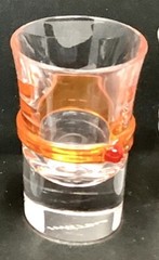 Set of 5 Salviati Murano Italy Crystal Bassorilievi Couture Shot Glasses Signed