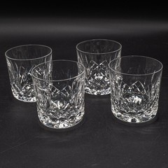 Waterford Crystal Lismore Single Old Fashioned Tumbler Glasses 3 3/8″ Set of 4