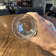 Clear Tumblers Pastel Floral Vine Pattern Drinking Glasses Vintage Set Of 4