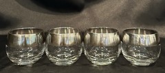Set Of 4~Dorothy Thorpe~Silver Band~Roly Poly~5oz