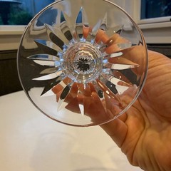 Kusak Crystal Berlin Pinwheel 5 1/4” Wine or Cordial Glasses, 9 Available EUC