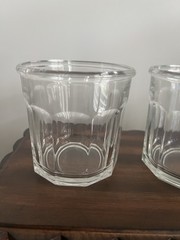 Set Of 2 Luminarc 500 Clear Working Glass 10 Panel Tumbler 3 3/4″ 14oz