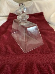 Pasabahce Modernist Handmade Glass Decanter with Stopper (W) Monogram