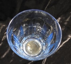 Pasabahce Glass Co. BAROQUE Azure Turkey Blue Flat Old Fashioned Tumbler