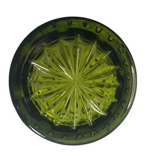 Vintage Indiana Colony Park Lane Juice Cups Avocado Green 4″ Glasses Set of 4
