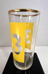 Vtg Bartlett Collins Drink by Numbers Glassware 8 Tumblers, Pitcher, Ice Bucket