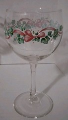 Corelle Callaway Holiday Ribbon Goblets Set 4 Glassware 6.5″ Pre-owned In Box