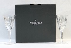 Pair of Vintage BALLYBAY SHERRY Waterford Crystal Wine Glasses 5 1/8″ Tall w/Box