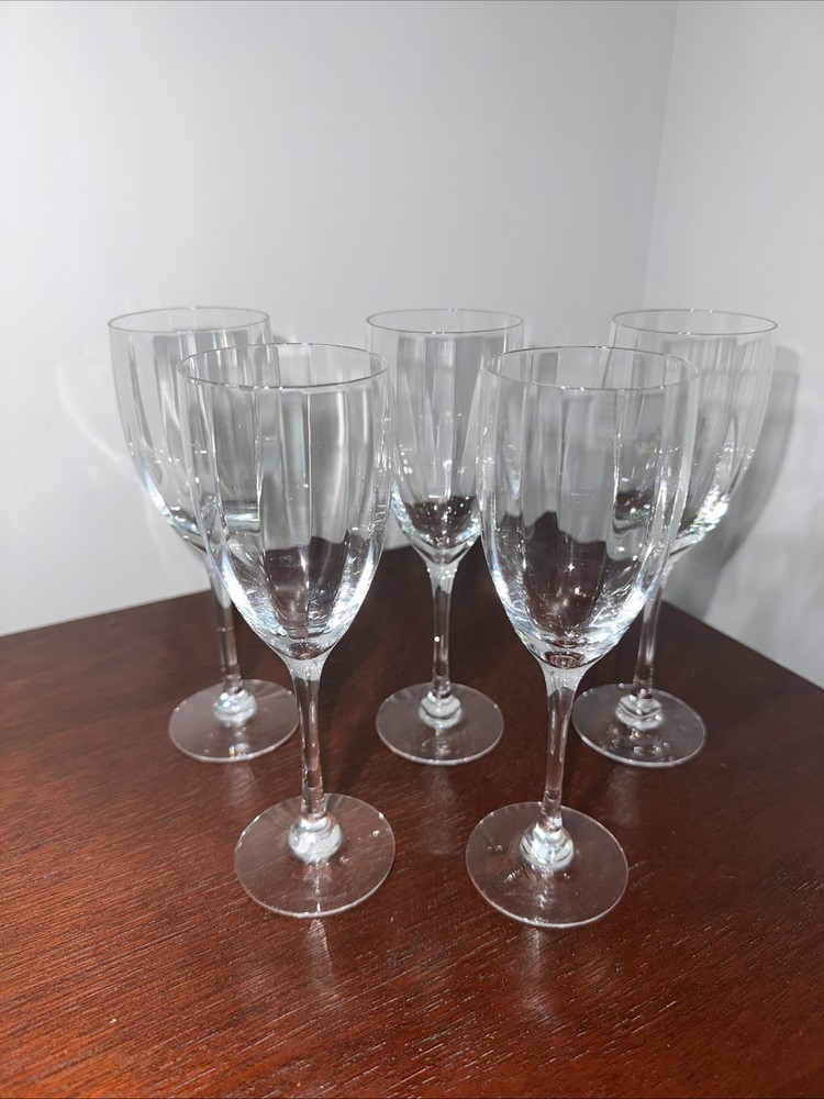 Vintage Orrefors Sweden Optica Crystal Wine Glass Clear Champagne 7.25” 1 Pc