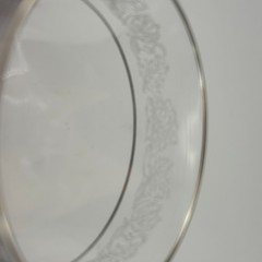 Lenox MOONSPUN Crystal Iced Tea Glass Etched Platinum Trim Nice
