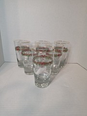Christopher Radko Holiday Celebrations Holly Ribbon Xmas 15oz Cooler Tumblers