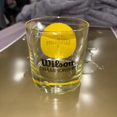 Vintage Tennis Tumbler Wilson Low Ball Glass 1970s