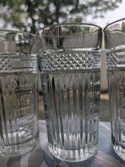 Set of 3 Libbey Radiant Clear Tumbler Glasses Classic MCM 15 oz Barware Sturdy