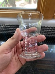 Beautiful Steuben Clear Threaded Art Glass Small Tumbler Glass