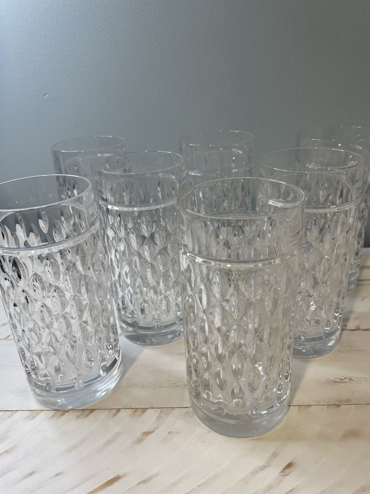 Gorgeous Ralph Lauren Aston Crystal Highball Drinking Glassware Set of 7