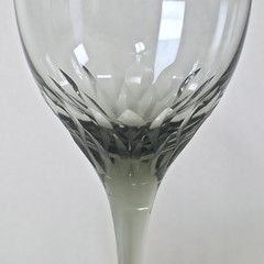 Orrefors Prelude Smoky Gray Crystal Claret Wine Goblet Nils Landberg Sweden 7.25
