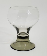 Rosenthal Studio Linie Romus Form 29300 Crystal Challis Smoked Foot Glass 4.75″H