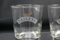 Set of 2 Baileys Irish Cream Logo Heavy Base Rocks Glasses Old Fashioned