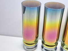 Vintage glasses and goblets set of 6 pieces Signum Magic Glass rainbow Türkiye