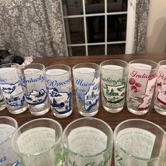 Vintage State Souvenir Glass Tumblers Hazel-Atlas lot of 25 1950s state glasses