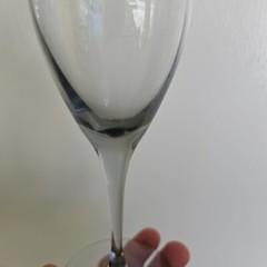 Noritake Royal Pierpont Gray Water Goblet Glass 9 1/4″ tall