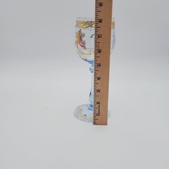 Antique Venetian Salviati Blue Enamel Mythology Wine Glass Hand Painted