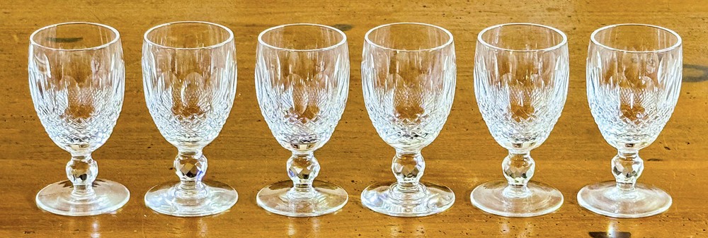 Waterford Crystal Colleen Sherry Glasses Set of 6 Vintage 4 1/2″H 2 oz Mint