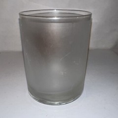 Vintage Gump’s CA Frosted Lowball Cocktail Glass Asian Chinese Gold Shou Symbol