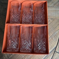 Cristal D’Arques Masquerade Set 6 Hi-Ball 12 1/4 oz Cocktail Glasses 24% PbO D