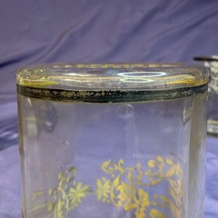 Rockwell Sterling Silver Overlay Glass Juice Tumblers 3.75″ MCM Floral Set 6