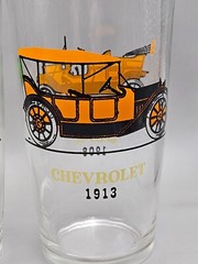 Vintage Mid-Century Hazel Atlas Antique Automobiles 24 oz Glass Tumbler Set of 4