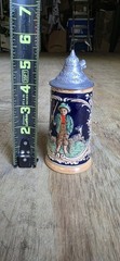 Vintage German Beer Stein Ceramic Lidded Small Made In Germany