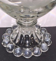 4 Boopie Champagne Dessert Sherbet Etched Rose Glasses Vintage