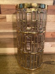 6 VTG Imperial Glasses Shoji Trellis 22K Gold Glass Tumbler Highball 5.75″ USA!
