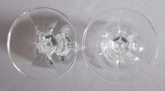 Two Cordial Goblets Glasses Bohemia Crystal Ingrid Andrea Pattern 5″