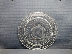 Vintage Federal Glass Pattern #2889 Clear 3 Toed Cake Plate 11 1/2′
