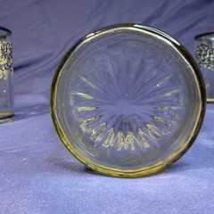 Rockwell Sterling Silver Overlay Glass Juice Tumblers 3.75″ MCM Floral Set 6