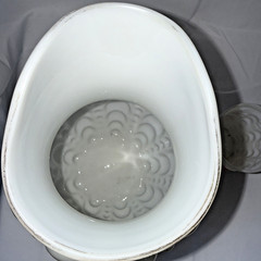 Antique Consolidated Glass Guttate Milk Glass Pitcher & Tumbler