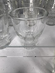 Vintage Anchor Hocking Juice Whiskey Cube Pattern Stackable Glasses Set of 4 MCM