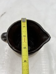 Vintage Stoneware Pottery Creamer Pitcher 4.75″ Hand Thrown Rustic Glaze