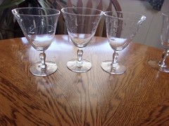 Wine Water Cut Crystal Fantasy 6 1/8″ Wine 11 oz – Set of 9