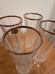 VTG Longchamp Crystal d’Arques 24% Lead Crystal Four Wine Champagne, Glasses New