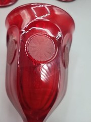 6 L. G. Wright Glass Red Summer Patriotic Republican Party Assorted Unique Set