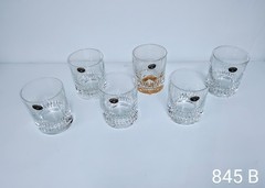 Set 6 Bohemian Handmade Crystal Czech Republic Barware Glasses 11.8 Fl Oz (14.8)