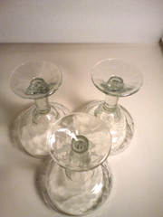 Heavy Yucatan Margarita Glass Thick Clear Rippled Glass – Set of 3