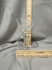 Set of 4 Tiffin-Franciscan Persian Pheasant Etched Cordial Glasses, Optic stem