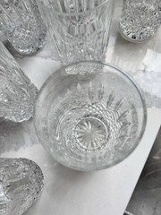 11 Waterford Ballybay Criss Cross Vertical Cut Crystal Highball Glasses 5 1/2»