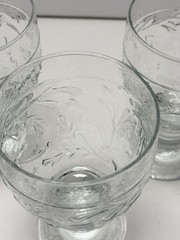 Willow House Tuscan Hammered Design Water Goblets 16 Ozs. Set Of 4